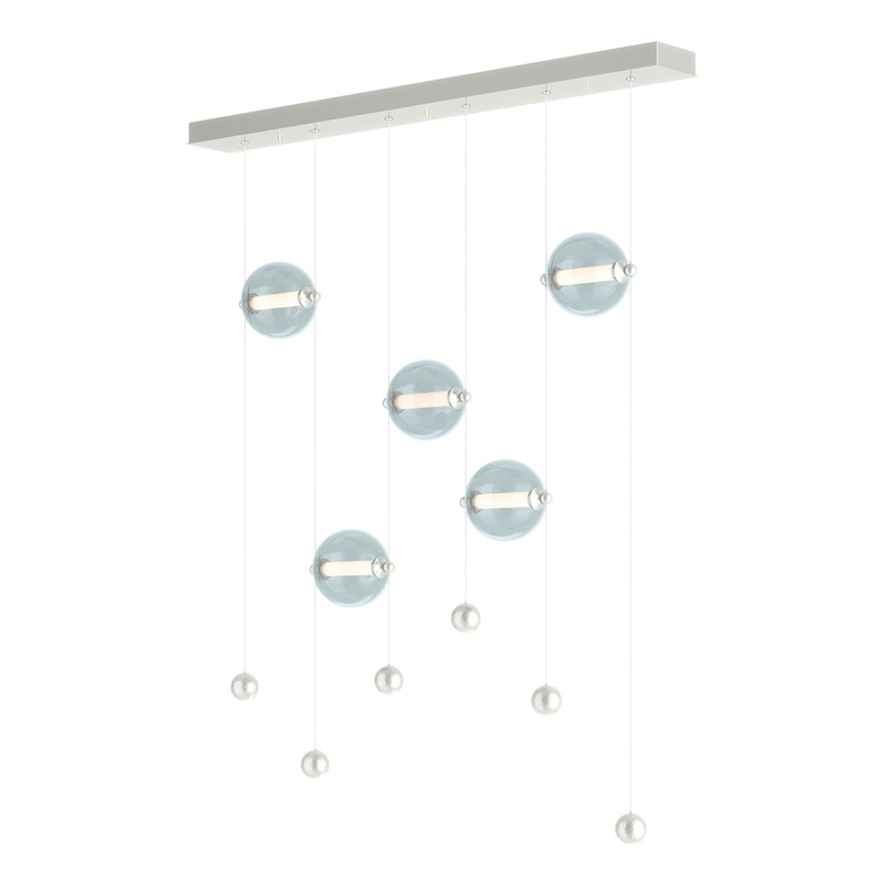 Abacus 5-Light LED Pendant Sterling Cool Grey Glass (YL)