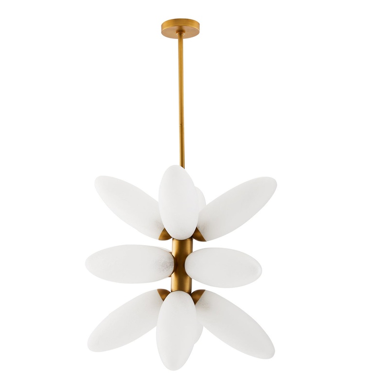 Arteriors 89658 Starling 12 Light Chandelier Brushed Brass