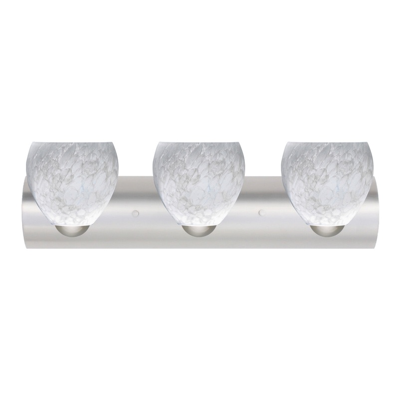 Besa 3WZ-412219-LED-SN Bolla Three Light Wall Sconce Satin Nickel