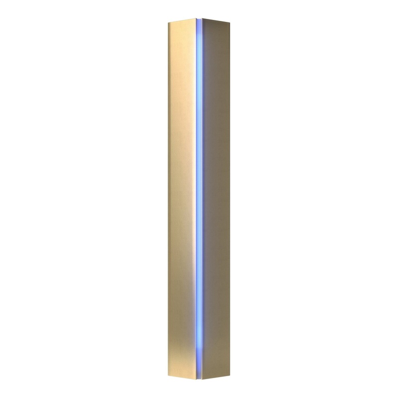 Gallery Small Sconce Modern Brass Blue Glass (EE)