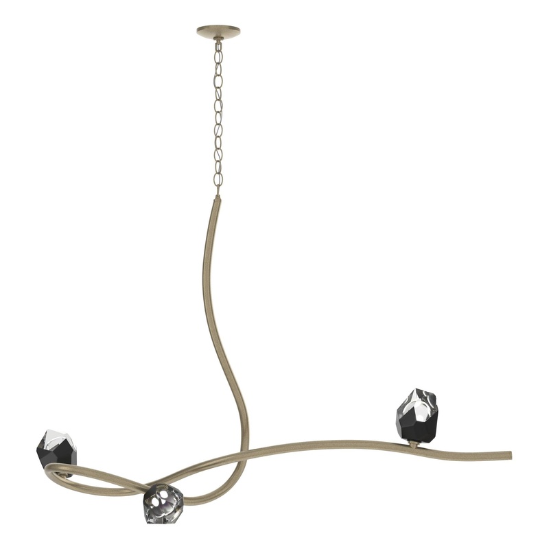Glacier 3-Light Pendant Soft Gold Black Crystal (BP)