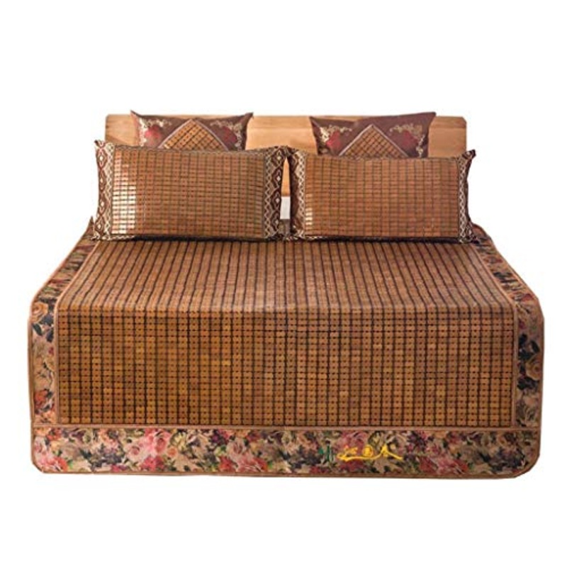 HKX Stuoia di bamb stuoia di bamb Cuscino stuoia Pieghevole stuoia Estiva stuoia Tatami Tappetino Yoga Morbido e Confortevole (Colore: Marrone, Dimensioni: 2 * 2,2 m)