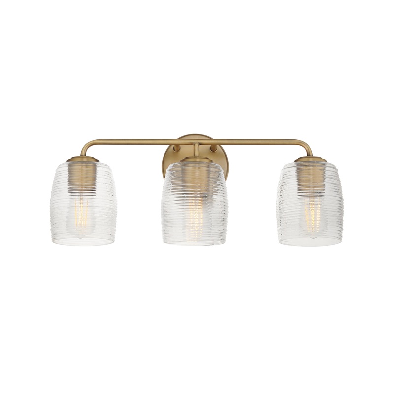 Honey 3-Light Bath Vanity Natural Aged Brass