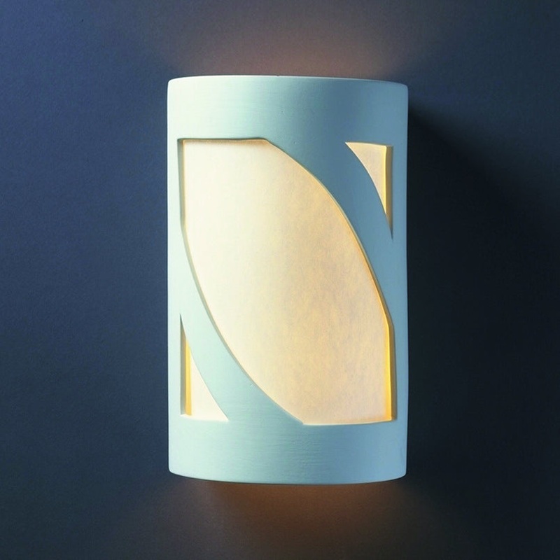 Lantern from the Ambiance Collection in Bisque Finish by Justice Designs
