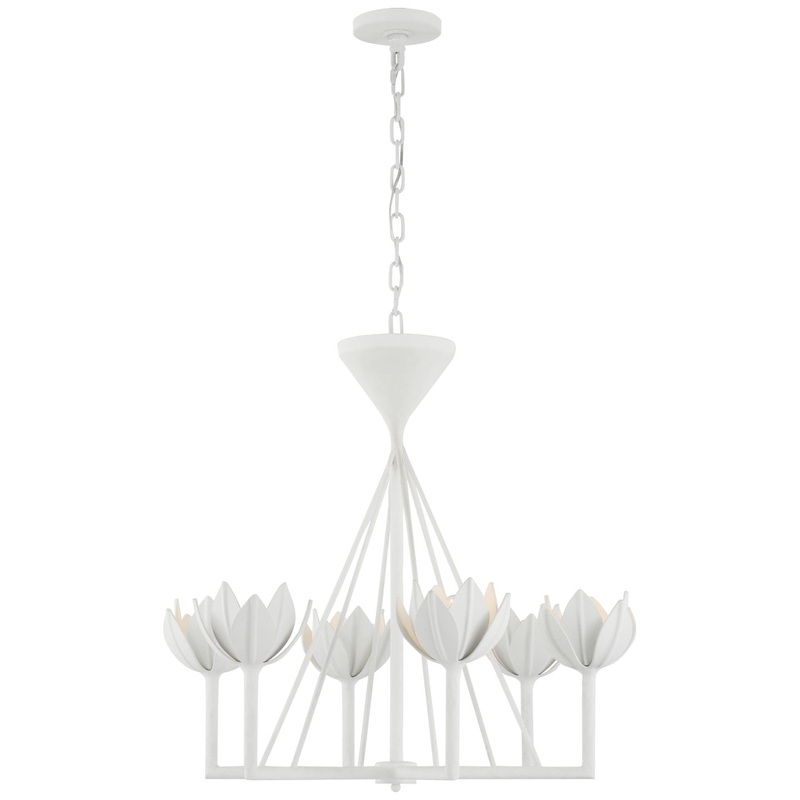 LED Chandelier from the Alberto Collection in Plaster White Finish by Visual Comfort Signature