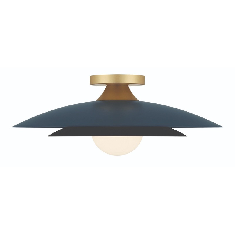 LED Flush Mount from the Welsh Collection in Blue Finish by Eurofase