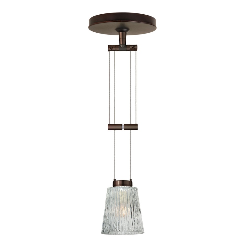 One Light Pendant from the Nico Collection in Bronze Finish by Besa