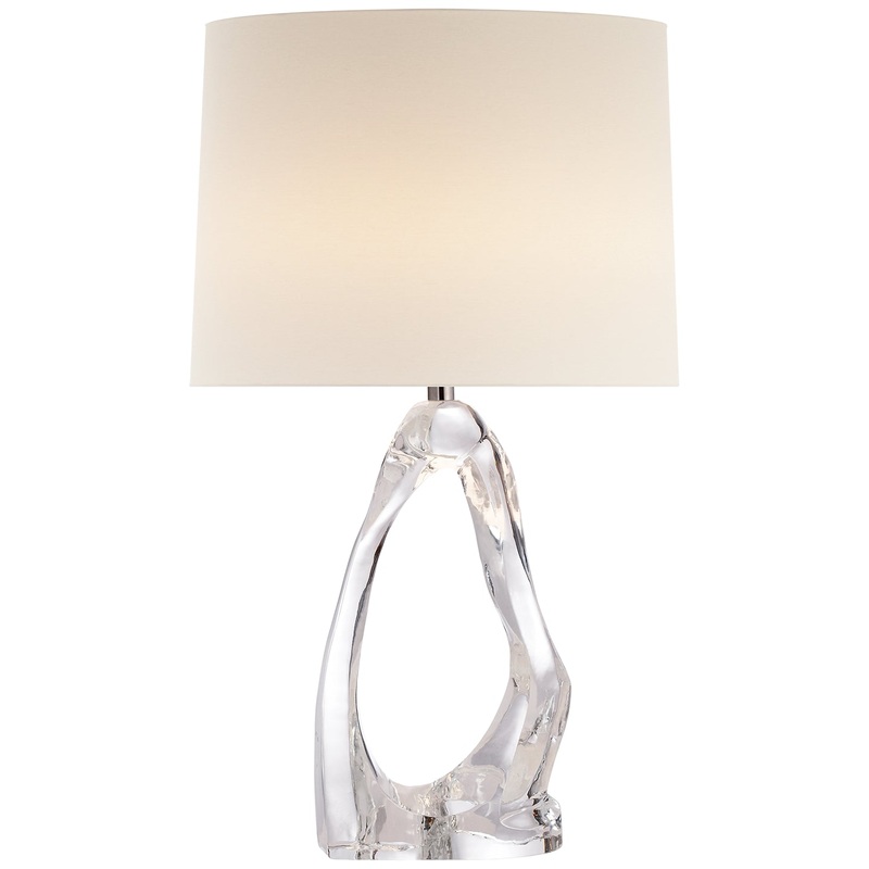 One Light Table Lamp from the Cannes Table Collection in Clear Glass Finish by Visual Comfort Signature