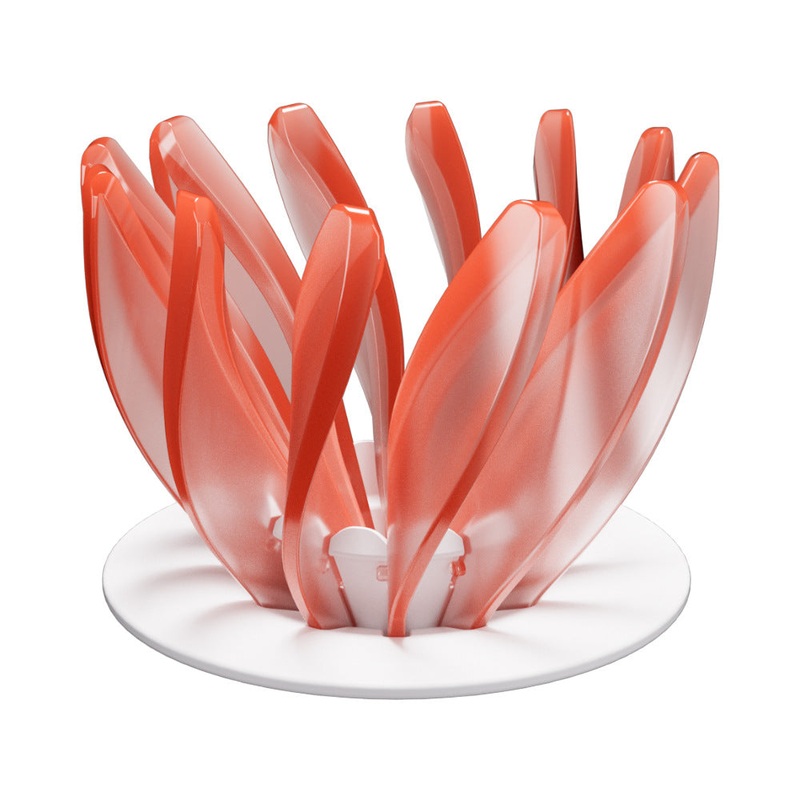 V60 Pour Over Coffee Dripper – Heat Resistant Brew Filter Cone – Orange(White Base)