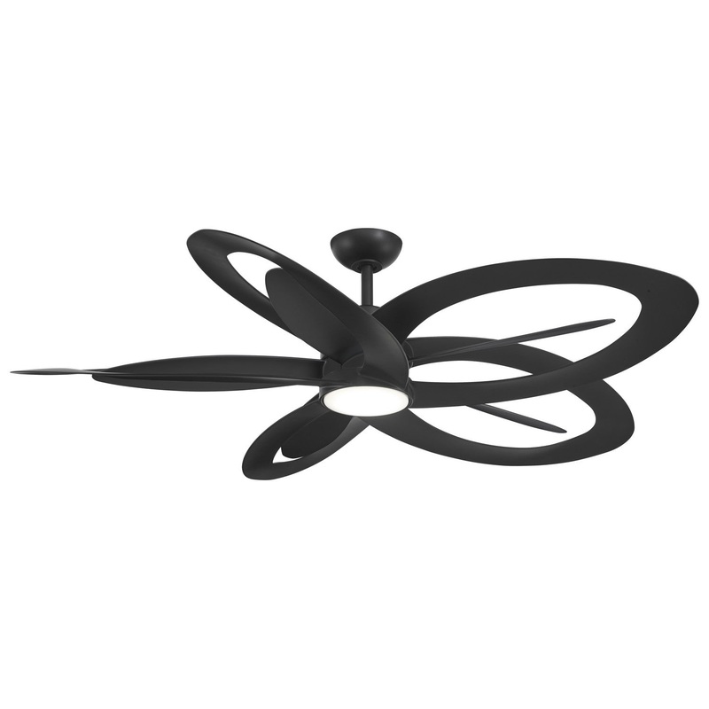 10-blade Pinup 60″Ceiling Fan by Minka Aire (Indoor Rated) Coal/Cl
