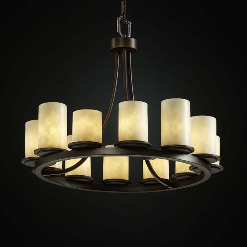 12 Light Chandelier from the Clouds Collection in Dark Bronze Finish by Justice Designs