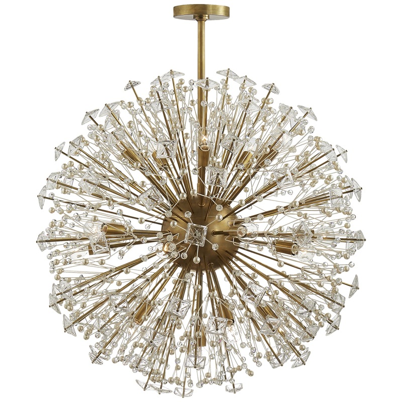 21 Light Chandelier from the Dickinson Collection in Soft Brass Finish by Visual Comfort Signature