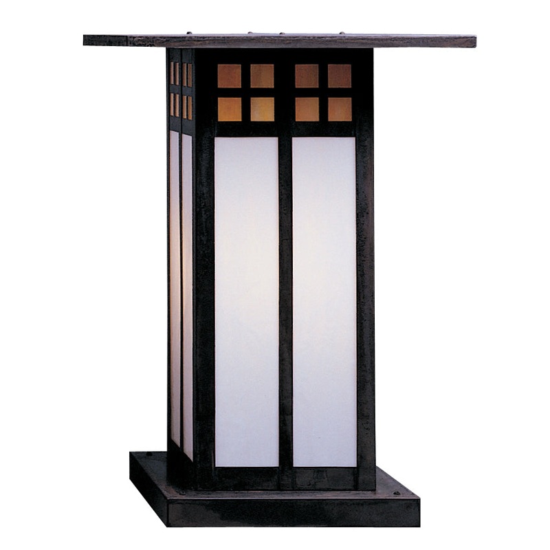 Arroyo GC-18LGWC-MB Glasgow One Light Column Mount Mission Brown