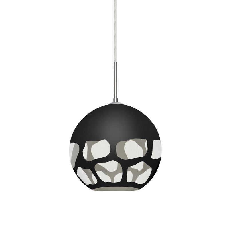 Besa 1JT-ROCKYBK-LED-SN Rocky One Light Pendant Satin Nickel