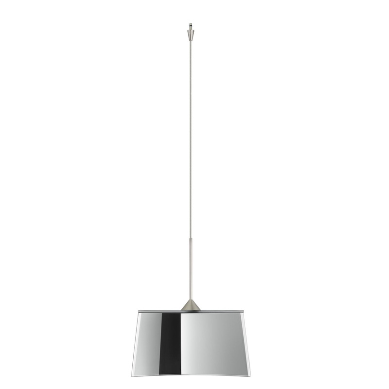Besa XP-6773MR-SN Groove One Light Pendant Satin Nickel (Discontinued)