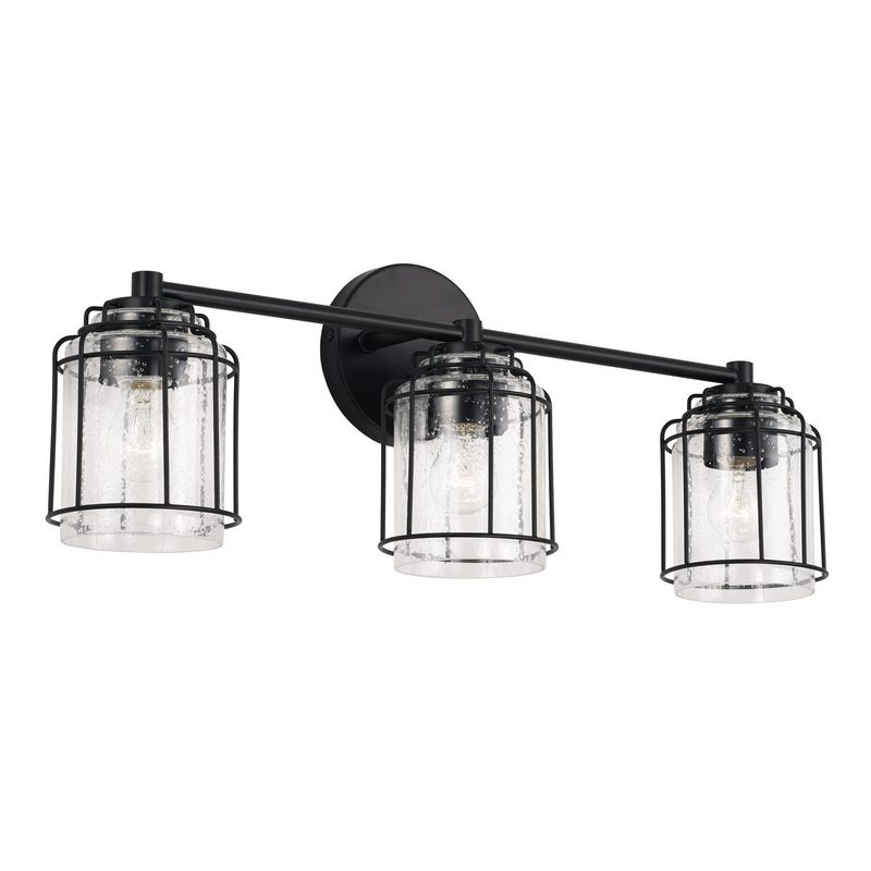Capital Lighting 142931MB-516 Harmon 3 Light Vanity Matte Black