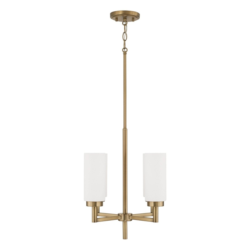 Four Light Pendant from the Alyssa Collection in Aged Brass Finish by Capital Lighting