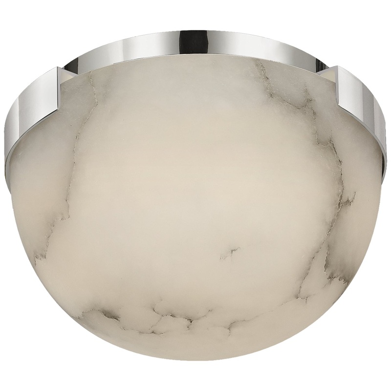 LED Flush Mount from the Melange Collection in Polished Nickel Finish by Visual Comfort Signature