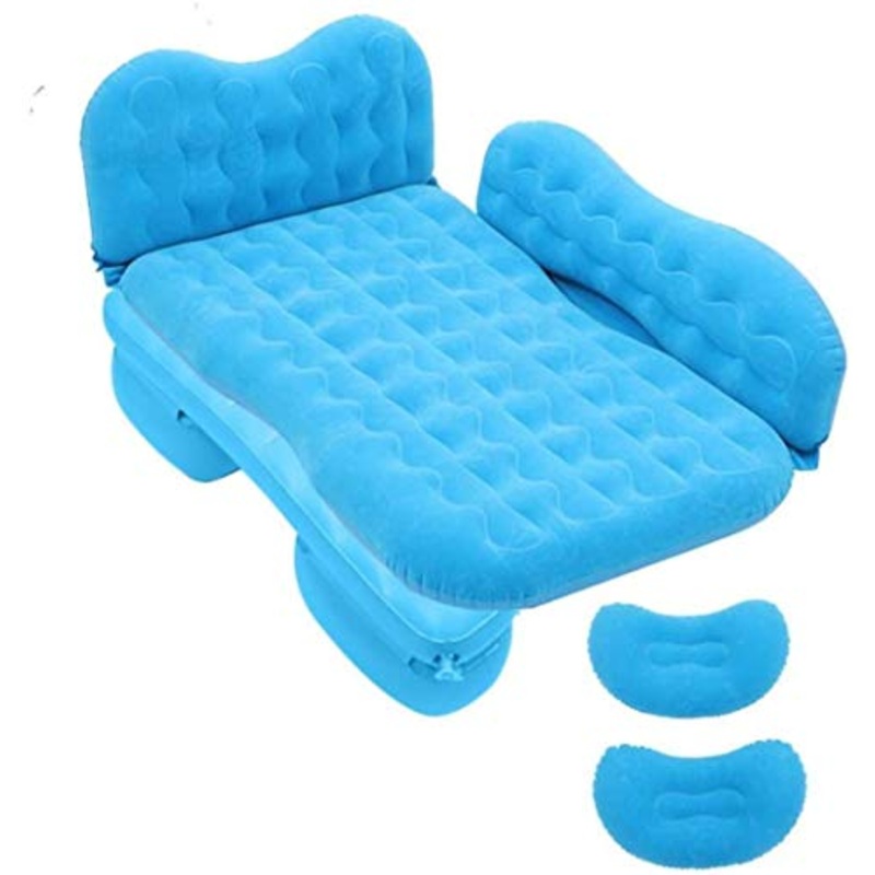 Lettino da viaggio Letto gonfiabile Motivo a onde doppio ingranaggi Tornio floccato Materasso Viaggi testa dell’automobile di Guardia cuscino d’aria letto multifunzionale auto gonfiabile Bed 5-21