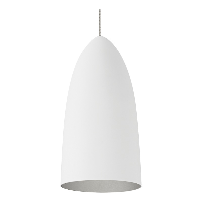 Mini Signal Pendant FreeJack Satin Nickel and Rubberized White/Platinum LED Bulb(s) included