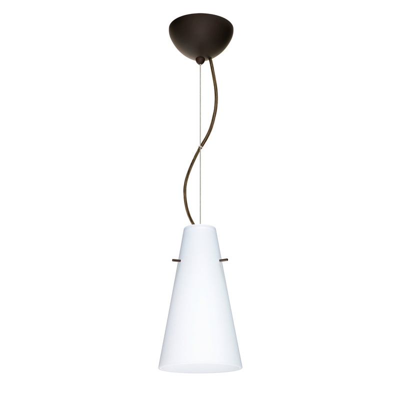 One Light Pendant from the Cierro Collection in Bronze Finish by Besa
