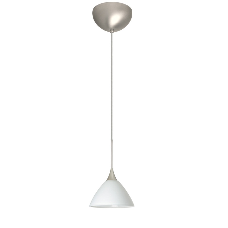 One Light Pendant from the Domi Collection in Satin Nickel Finish by Besa