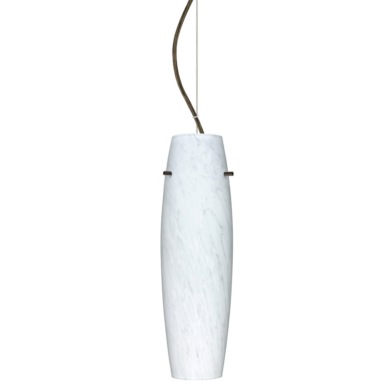 One Light Pendant from the Suzi Collection in Bronze Finish by Besa