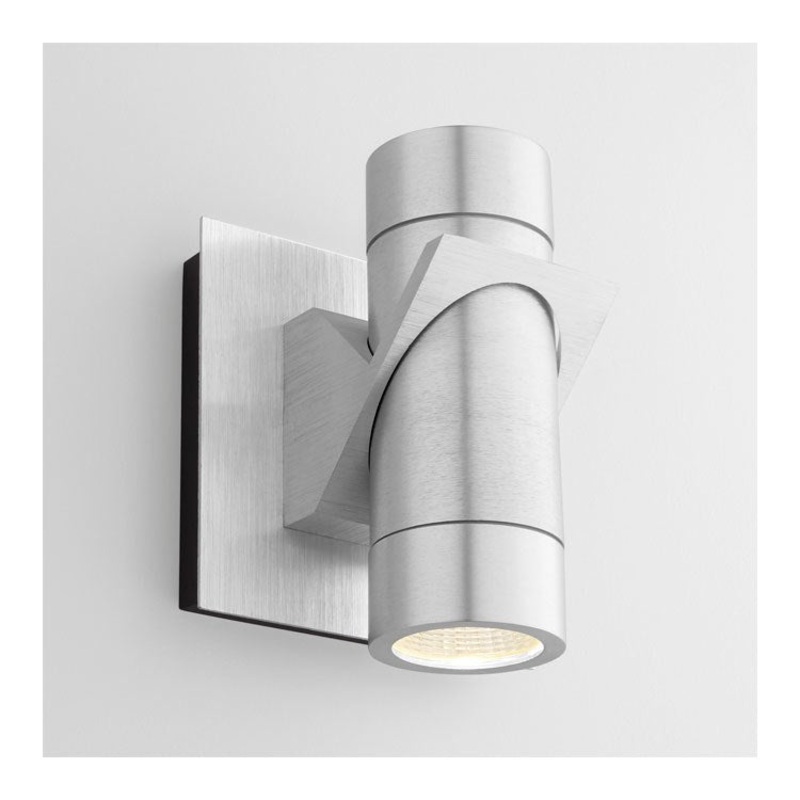 Razzo Two-Light LED Outdoor Wall Sconce – Brushed Aluminum