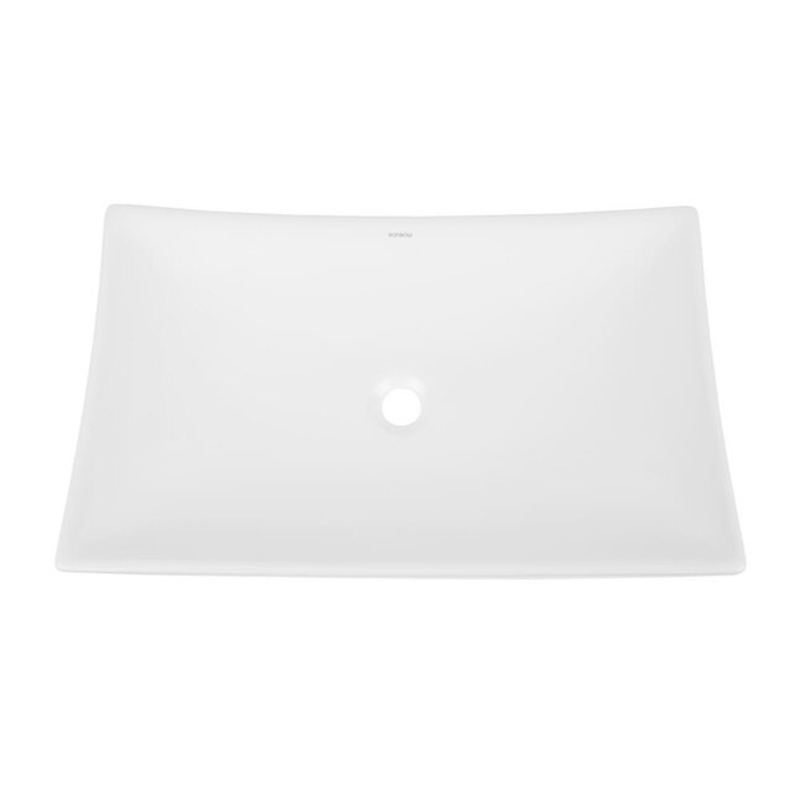 Ronbow White Ceramic Undermount Rectangular Transitional Bathroom Sink (Showroom Display for Sale)