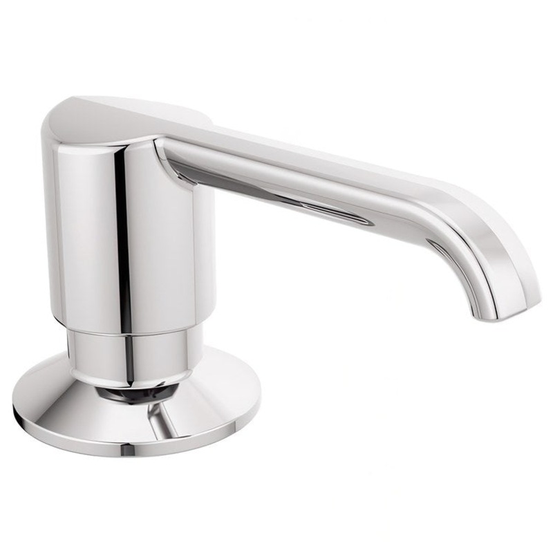 Soap Dispenser Emmeline Lumicoat Chrome Deck Mount Metal 13 Ounce 3-3/4 Inch