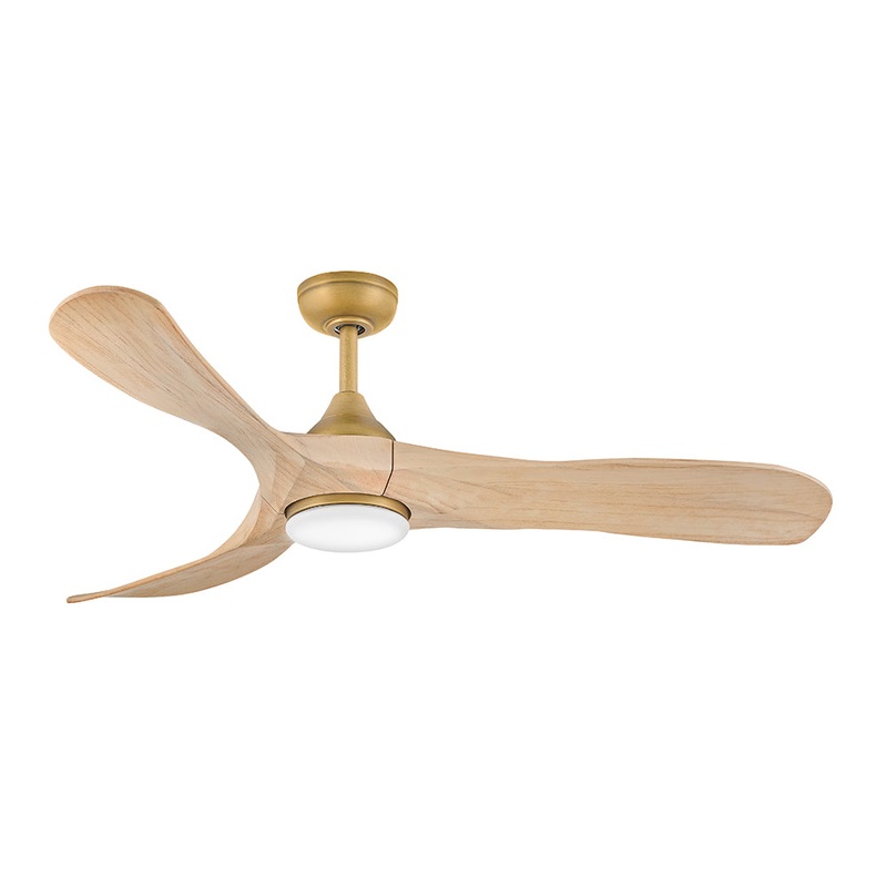 Swell Illuminated 56″ LED Smart Fan Heritage Brass / Natural