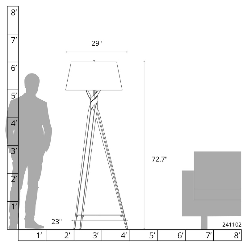 Tryst Floor Lamp White Dark Smoke