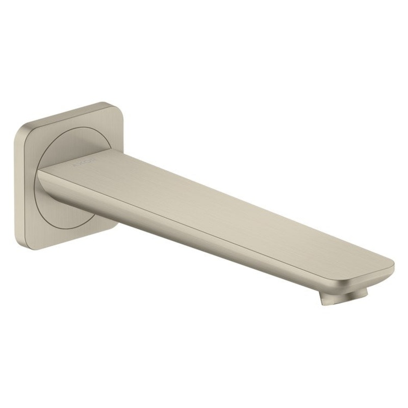 Tub Spout Citterio C Less Diverter Brushed Nickel 9 Inch 5.3 Gallons per Minute Brass 1/2 IN NPT