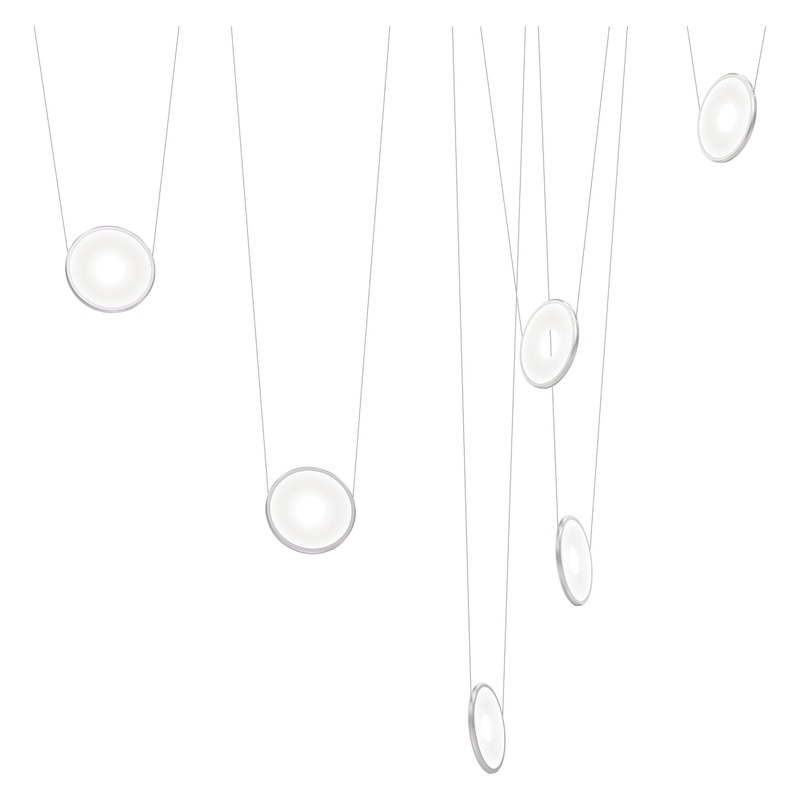 Yo Coin 6-Luminaire Configuration Natural Anodized