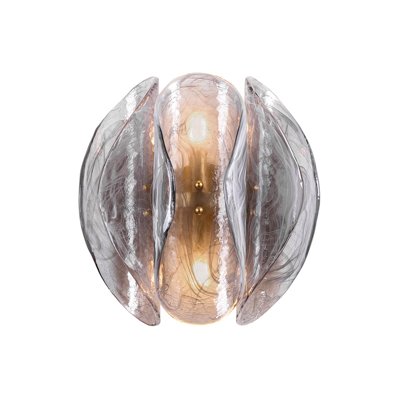 Anatase 2-Light Wall Sconce Vintage Gold Leaf