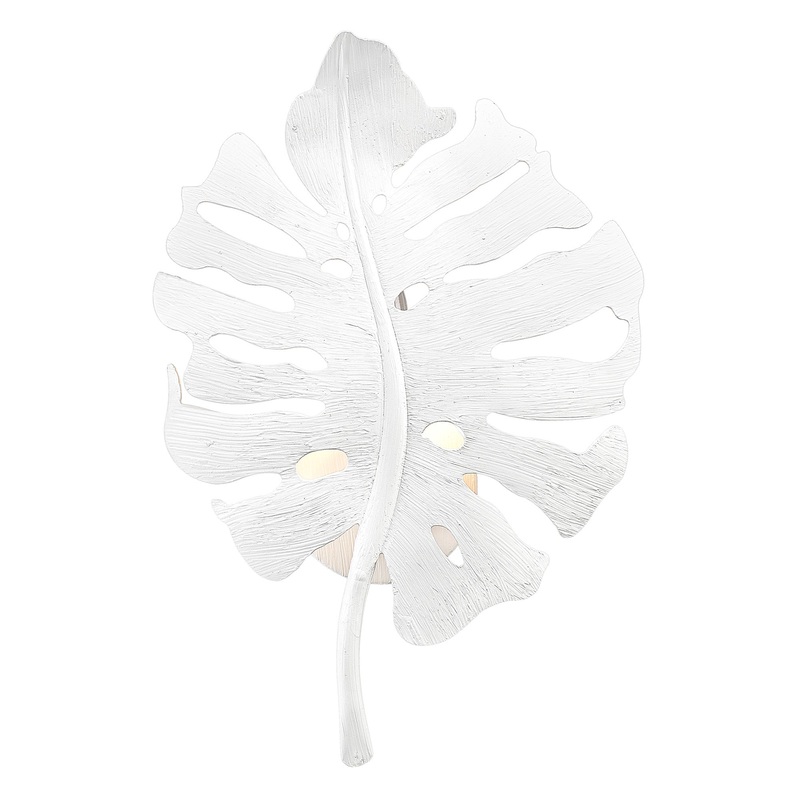Aruba TWP 1 Light Wall Sconce in Textured White Plaster