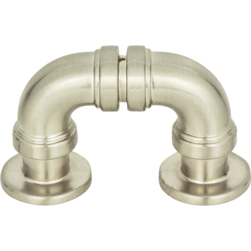 Atlas Homewares Steam Punk Finger Pull 1 5/16 Inch (c-c) Brushed Nickel