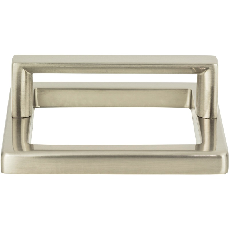 Atlas Homewares Tableau Square Base and Top 2 1/2 Inch (c-c) Brushed Nickel