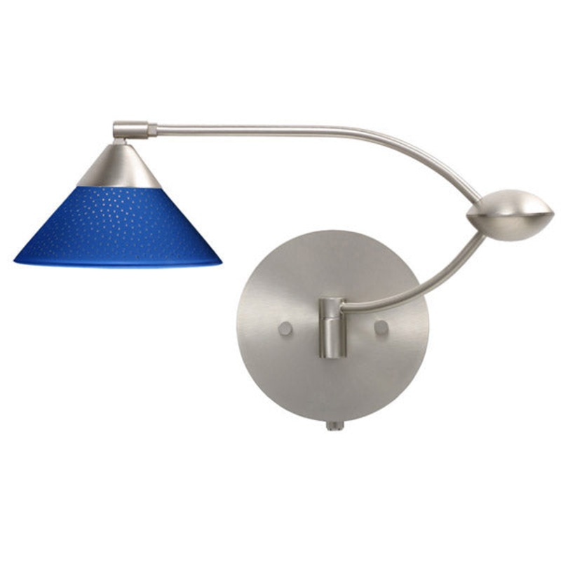 Besa 1WU-282484-SN Kona One Light Swing Arm Wall Sconce Satin Nickel (Discontinued)