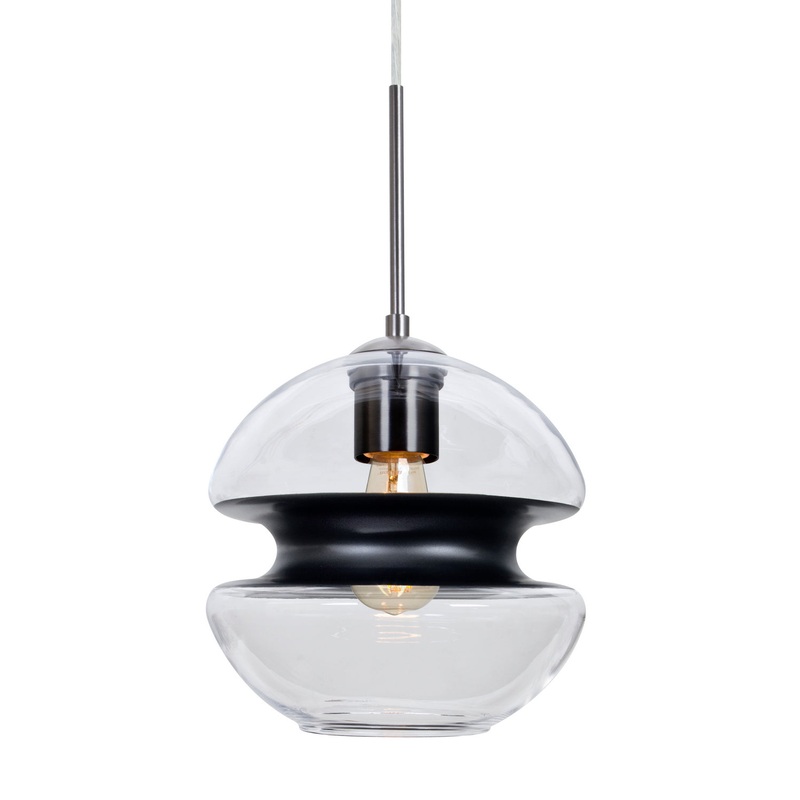 Besa J-HULA8BK-EDIL-SN Hula 8 One Light Pendant Satin Nickel