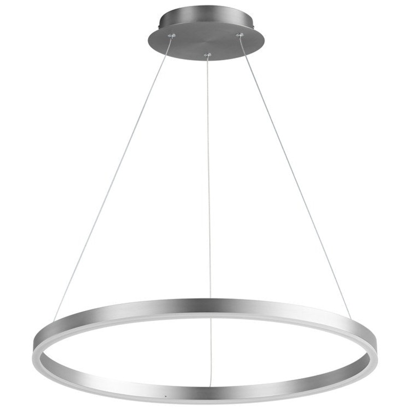 Circulo Single-Light 24″ Pendant – Satin Nickel