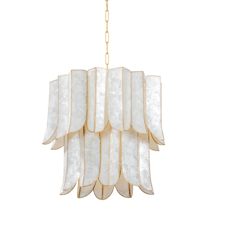Corbett Lighting 365-23-VGL Cartagena Seven Light Chandelier Vintage Gold Leaf