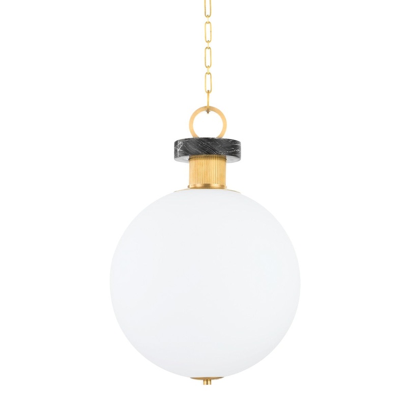 Corbett Lighting 395-18-VB Haru One Light Pendant Vintage Brass