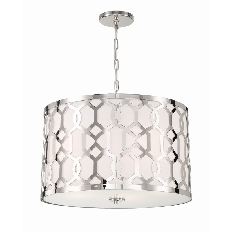 Crystorama 2266-PN Jennings Five Light Chandelier Polished Nickel