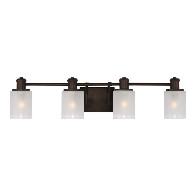 Four Light Wall / Bath from the Norwood Collection in Bronze Finish by Generation Lighting