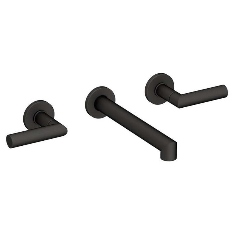 Kirsi Two Handle Wall-Mount Bathroom Faucet – Flat Black