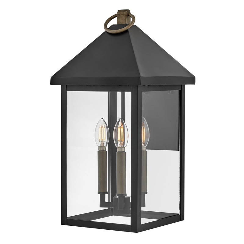 LED Wall Mount from the Rhett Collection in Black Finish by Lark