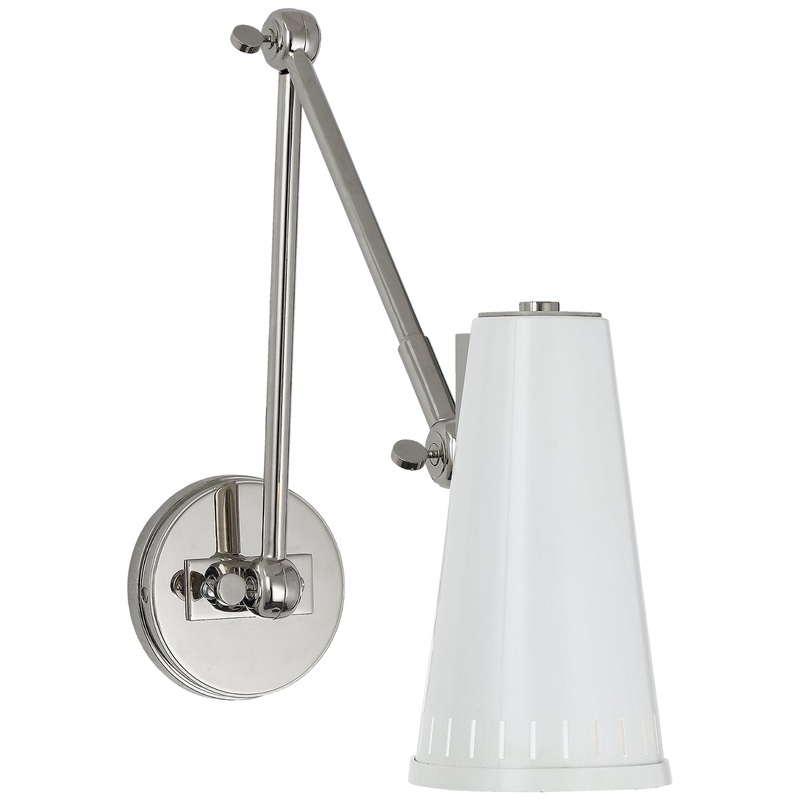 One Light Wall Sconce from the Antonio Collection in Polished Nickel Finish by Visual Comfort Signature