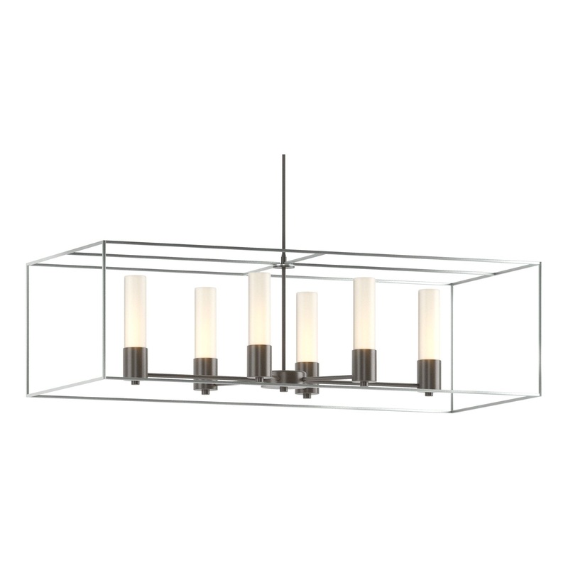 Portico Pendant Dark Smoke Vintage Platinum Opal Glass (GG)