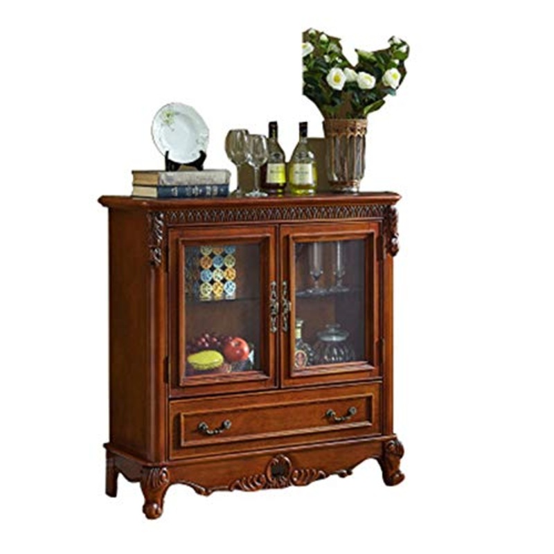 YLiansong-home Cassettiera Credenza Locker Corridoio gabinetto Locker Governo di immagazzinaggio Standing credenza in Legno (Color : Brown, Size : 100x40x90cm)